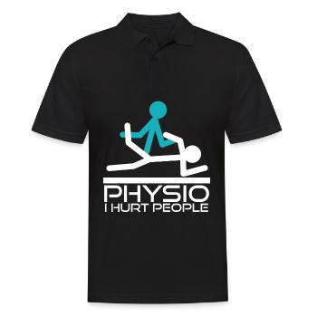 Physio Joke Physiotherapy Cracking - Men's Polo Shirt - black - Front - Kai (181cm)