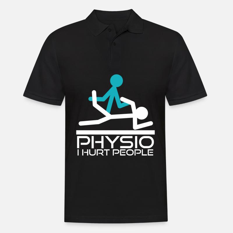 Physio Joke Physiothérapie Cracking - Polo Homme - noir