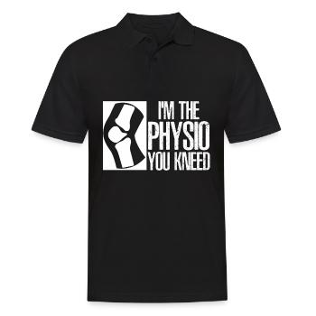 Physio Joke Physiotherapy - Men's Polo Shirt - black - Front - Kai (181cm)
