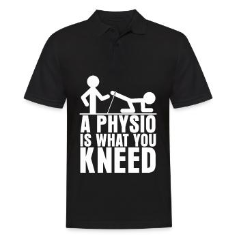 Physio Physiotherapy - Men's Polo Shirt - black - Front - Kai (181cm)