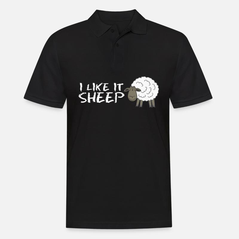 Sheep Shepherd Farmer Cheap - Men's Polo Shirt - black