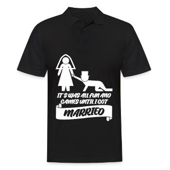Wedding Bride Groom Best Man Groomsmen - Männer Poloshirt - Schwarz - Vorne - Kai (181cm)