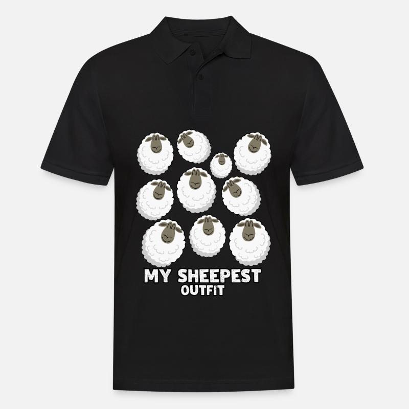 Sheep Farmer Cheap Shepherd - Männer Poloshirt - Schwarz
