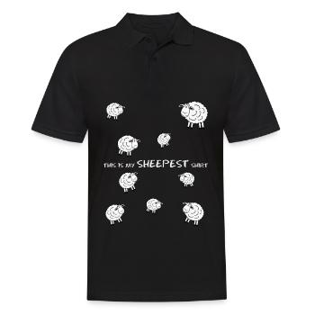 Sheep Joke - Men's Polo Shirt - black - Front - Kai (181cm)
