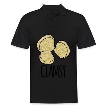 Seashells Sea Shell Clams Clam Clumsy - Men's Polo Shirt - black - Front - Kai (181cm)