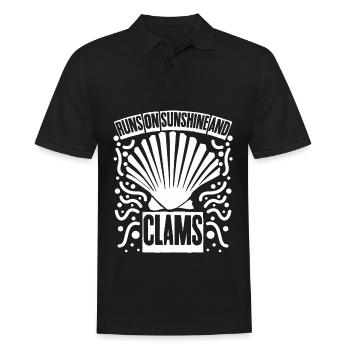 Clams Clam Seashell Sunshine - Men's Polo Shirt - black - Front - Kai (181cm)