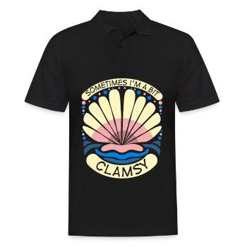 Clumsy Seashells Sea Shell Clams Clam - Men's Polo Shirt - black - Front - Kai (181cm)