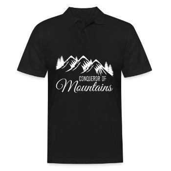 Mountain Trekking Outdoor Hiker Hiking - Men's Polo Shirt - black - Front - Kai (181cm)