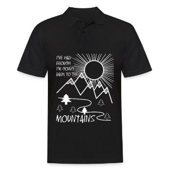 Mountain Hiking Trekking Mountains - Men's Polo Shirt - black - Front - Kai (181cm)