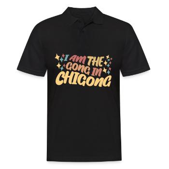 Qigong Qi Gong Thai Chi Chigong - Männer Poloshirt - Schwarz - Vorne - Kai (181cm)