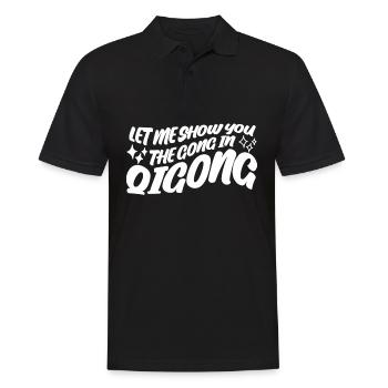 Chigong Qigong Qi Gong Thai Chi - Männer Poloshirt - Schwarz - Vorne - Kai (181cm)