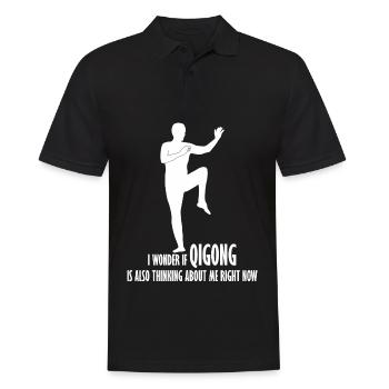 Qigong Chigong Qi Gong - Polo Homme - noir - Devant - Kai (181cm)