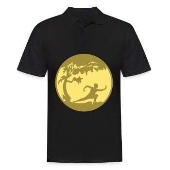 Qigong Karate Thai Chi Chigong Qi Gong - Männer Poloshirt - Schwarz - Vorne - Kai (181cm)