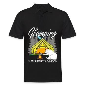 Glamping Camping Camper Tente de randonnée - Polo Homme - noir - Devant - Kai (181cm)