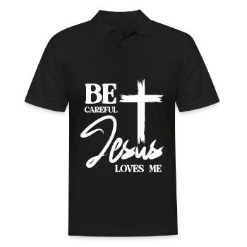 Croix Jésus-Christ Christianisme - Polo Homme - noir - Devant - Kai (181cm)