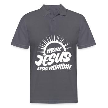 Bible croisée Jésus-Christ christianisme - Polo Homme - charbon - Devant - Nico (186cm)