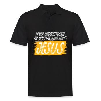 Jesus Christ Christianity Bible Cross - Men's Polo Shirt - black - Front - Kai (181cm)