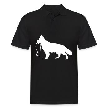 Shepherd Dog Leash German Shepherd - Men's Polo Shirt - black - Front - Kai (181cm)