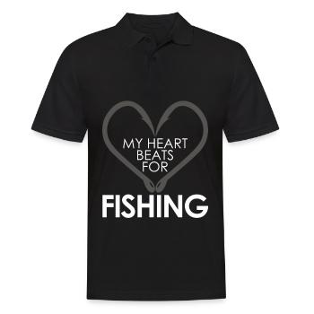 Fisherman Planter Fish Fishing Rod Pike - Men's Polo Shirt - black - Front - Kai (181cm)