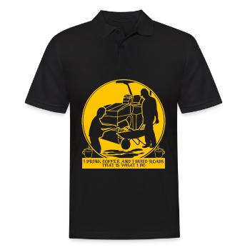 Road Maintenance Road Builders Road Construction - Men's Polo Shirt - black - Front - Kai (181cm)