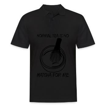 Matcha Green Tea Powder Japanese Tea - Männer Poloshirt - Schwarz - Vorne - Kai (181cm)