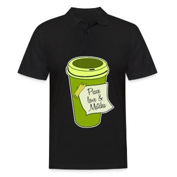 Matcha Tea Japanese Green Tea Powder - Männer Poloshirt - Schwarz - Vorne - Kai (181cm)