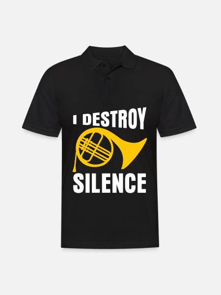 Orchestra French Horn - Men's Polo Shirt - black