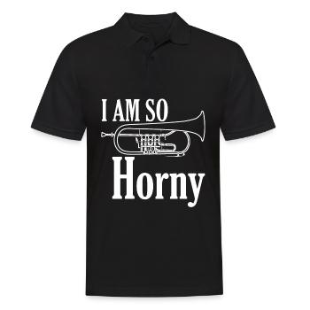 Flugelhorn Orchestra Brass Instrument - Men's Polo Shirt - black - Front - Kai (181cm)