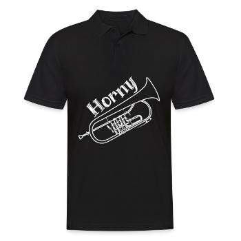Brass Instrument Orchestra Flugelhorn - Men's Polo Shirt - black - Front - Kai (181cm)