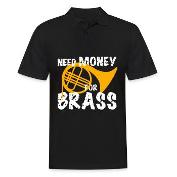 French Horn Orchestra - Männer Poloshirt - Schwarz - Vorne - Kai (181cm)