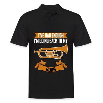 Flugelhorn - Men's Polo Shirt - black - Front - Kai (181cm)
