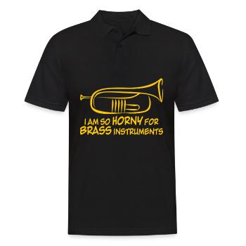 Brass Instrument Flugelhorn Orchestra - Men's Polo Shirt - black - Front - Kai (181cm)