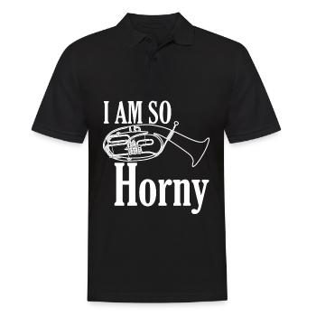 Tenorhorn - Männer Poloshirt - Schwarz - Vorne - Kai (181cm)