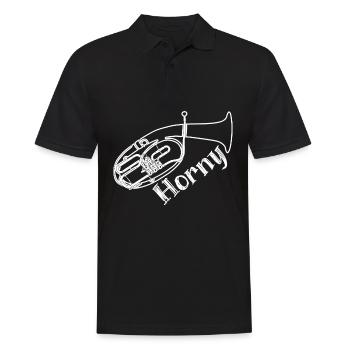 Brass Instrument Orchestra Tenorhorn - Männer Poloshirt - Schwarz - Vorne - Kai (181cm)