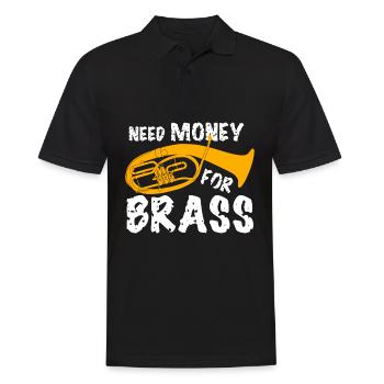 Baritone Tenorhorn Orchestra - Männer Poloshirt - Schwarz - Vorne - Kai (181cm)