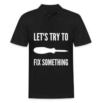 DIY Dad Workshop Craftsman Tools - Männer Poloshirt - Schwarz - Vorne - Kai (181cm)