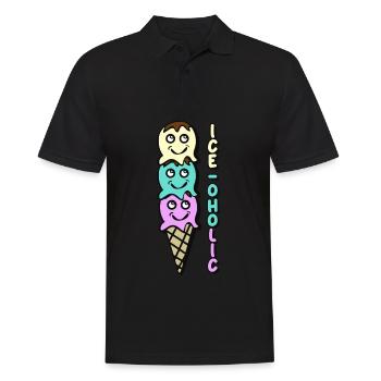 Ice Cream - Männer Poloshirt - Schwarz - Vorne - Kai (181cm)