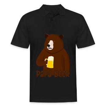 Bear with Beer Brewing Home Brewery - Men's Polo Shirt - black - Front - Kai (181cm)