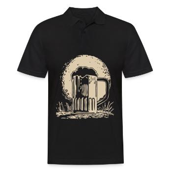 Brasserie maison Beer Brewing Moon - Polo Homme - noir - Devant - Kai (181cm)