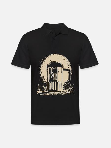Beer Brewing Moon Home Brewery - Men's Polo Shirt - black