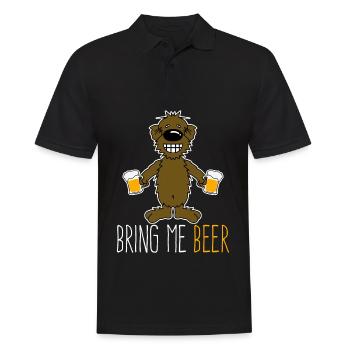 Beer Brewing Bear Home Brewery - Men's Polo Shirt - black - Front - Kai (181cm)