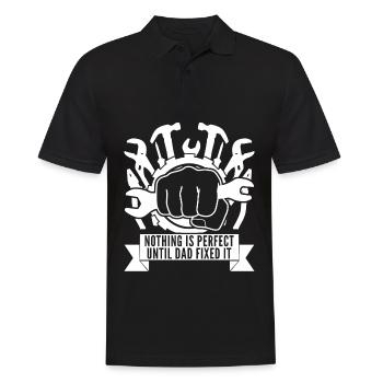 Dad DIY Workshop Craftsman Handyman - Männer Poloshirt - Schwarz - Vorne - Kai (181cm)