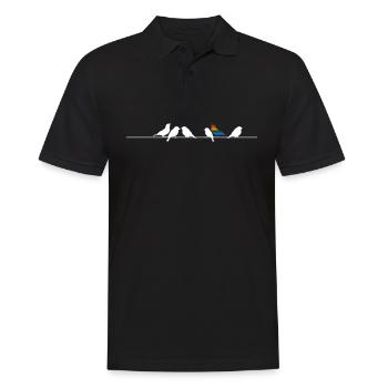 Drapeau arc-en-ciel gay gay LGBT - Polo Homme - noir - Devant - Kai (181cm)
