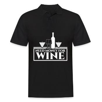 Wine Drinker Wine Glass Vino - Men's Polo Shirt - black - Front - Kai (181cm)