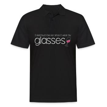Red Wine Glasses Wine Drinker Vino - Männer Poloshirt - Schwarz - Vorne - Kai (181cm)