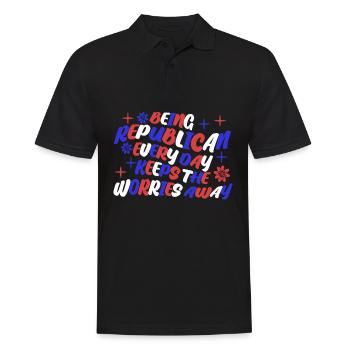 Republicans Republican - Männer Poloshirt - Schwarz - Vorne - Kai (181cm)