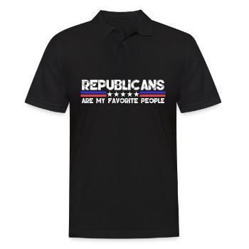 Republicans Conservative Republican - Männer Poloshirt - Schwarz - Vorne - Kai (181cm)