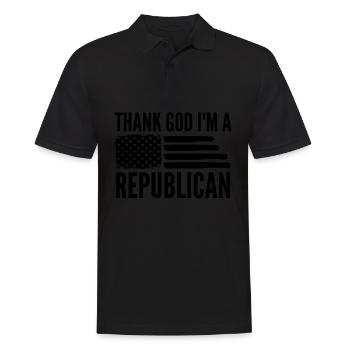 Republican Republicans - Männer Poloshirt - Schwarz - Vorne - Kai (181cm)