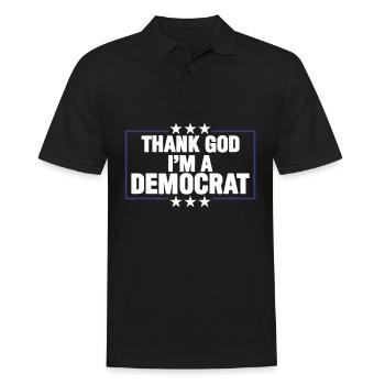 Votez Démocratie Démocrate Démocrate - Polo Homme - noir - Devant - Kai (181cm)