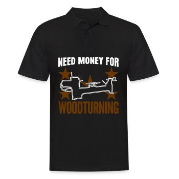 Wood Turner Lathe Woodturning Workshop - Männer Poloshirt - Schwarz - Vorne - Kai (181cm)